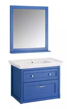 Мебель для ванной из массива подвесная «ASB-Woodline» Толедо 85 Smalt