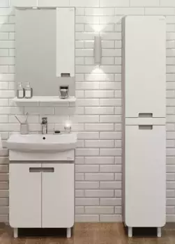 Мебель для ванной «Onika» Харпер 60.10 мешковина/белая глянцевая