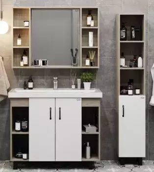 Мебель для ванной «Onika» Тимбер 100.10 дуб сонома/белая