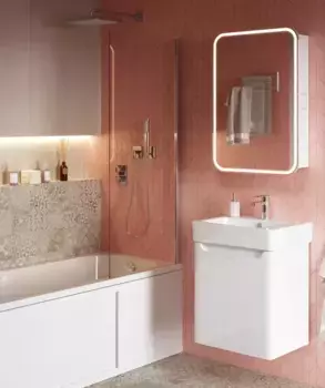 Мебель для ванной подвесная «Alavann» Lana 50 со скрытым ящиком белая