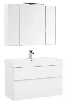 Мебель для ванной подвесная «Aquanet» Бруклин 100 белая
