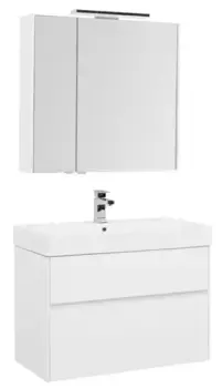 Мебель для ванной подвесная «Aquanet» Бруклин 85 белая