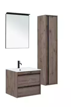 Мебель для ванной подвесная «Aquanet» Lino 60 дуб Веллингтон