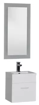 Мебель для ванной подвесная «Aquanet» Нота 40 белая