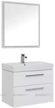 Мебель для ванной подвесная «Aquanet» Nova 60 белый глянец