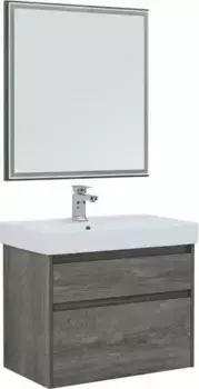 Мебель для ванной подвесная «Aquanet» Nova Lite 85 c 2 ящиками дуб рошелье