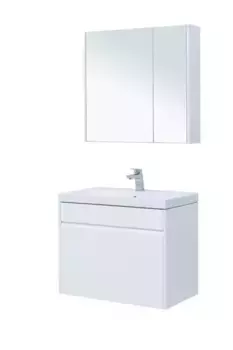 Мебель для ванной подвесная «Aquanet» Палермо 80 белый глянец