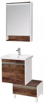 Мебель для ванной подвесная «Aquaton» Капри 60 таксония тёмная/белая