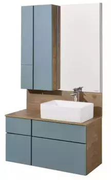 Мебель для ванной подвесная «Aquaton» Мишель 100 фьорд/дуб Рустикальный