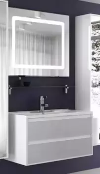 Мебель для ванной подвесная «Aquaton» Римини 100 белая