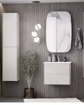Мебель для ванной подвесная «Aquaton» Сохо 60 слэйт/галька серая