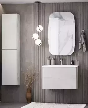 Мебель для ванной подвесная «Aquaton» Сохо 75 слэйт/галька серая