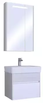 Мебель для ванной подвесная «Aquaton» Верди 60 белая/ясень фабрик