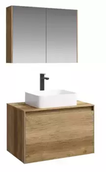 Мебель для ванной подвесная «Aqwella 5 Stars» Mobi 80 дуб балтийский