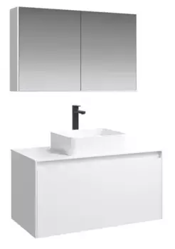 Мебель для ванной подвесная «Aqwella 5 Stars» Mobi 100 белая