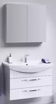 Мебель для ванной подвесная «Aqwella» Аллегро 75 с 2 ящиками белая