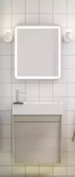 Мебель для ванной подвесная «Art&Max» Family 50 с 1 дверцей Pino Bianco