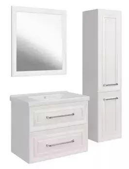 Мебель для ванной подвесная «ASB-Mebel» Валенца 80 слоновая кость