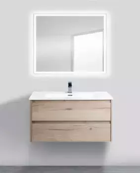 Мебель для ванной подвесная «Belbagno» Kraft 100 Rovere Galifax Bianco