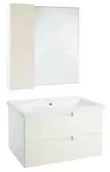 Мебель для ванной подвесная «Bellezza» Пегас 80 бежевая/белая