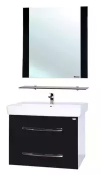 Мебель для ванной подвесная «Bellezza» Рокко 70 Н чёрная/белая