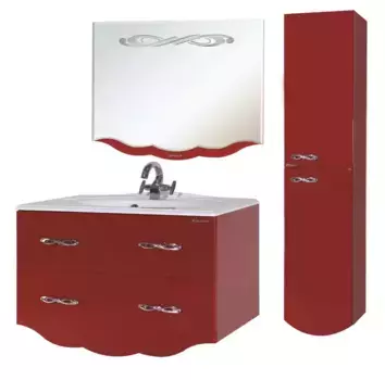 Мебель для ванной подвесная «Bellezza» Версаль 100 красная