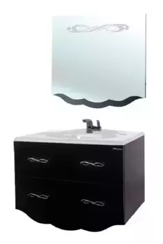 Мебель для ванной подвесная «Bellezza» Версаль 90 чёрная