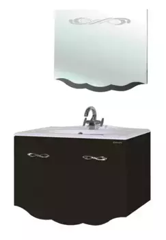 Мебель для ванной подвесная «Bellezza» Версаль 90 со скрытым ящиком чёрная