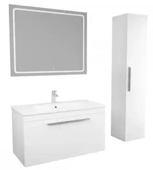 Мебель для ванной подвесная «Diborg» Leonie 100 1+1 ящик белая