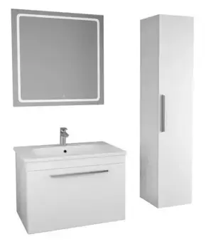 Мебель для ванной подвесная «Diborg» Leonie 80 1+1 ящик белая