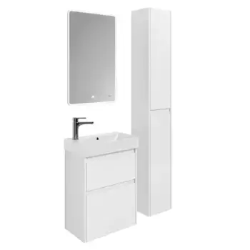 Мебель для ванной подвесная «Dreja» Slim 55 белый глянец