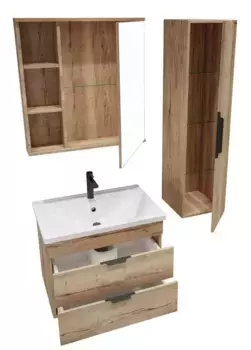 Мебель для ванной подвесная «Grossman» Форта 70 тёмный дуб галифакс