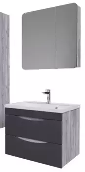 Мебель для ванной подвесная «Grossman» Талис 80 бетон пайн/графит