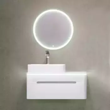 Мебель для ванной подвесная «Jorno» Shine 90 белая с подсветкой