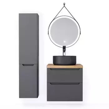 Мебель для ванной подвесная «Jorno» Wood 60 серая