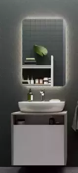 Мебель для ванной подвесная «Kerama Marazzi» Pro 60 с 1 ящиком белая/дуб Орегон