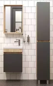 Мебель для ванной подвесная «Onika» Милтон 45 серая/дуб сонома