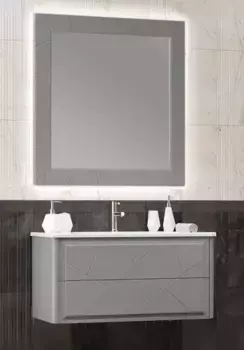 Мебель для ванной подвесная «Opadiris» Луиджи 100-2 серый матовый