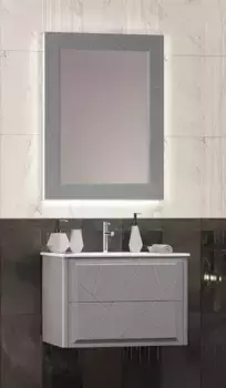 Мебель для ванной подвесная «Opadiris» Луиджи 70-2 серый матовый