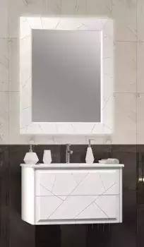 Мебель для ванной подвесная «Opadiris» Луиджи 80-2 белый матовый