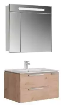 Мебель для ванной подвесная «Roca» Lago 80 светлый дуб