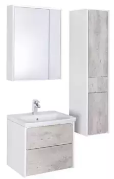 Мебель для ванной подвесная «Roca» Ronda 60 бетон/белая