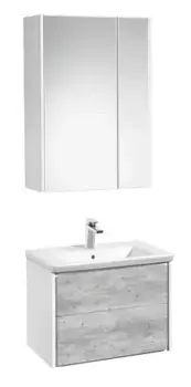 Мебель для ванной подвесная «Roca» Ronda 70 бетон/белая