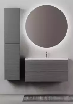 Мебель для ванной подвесная «Sancos» Folk 100 Grey soft