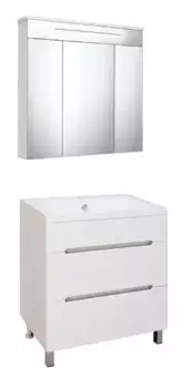 Мебель для ванной «Runo» Парма 75 с ящиками белая