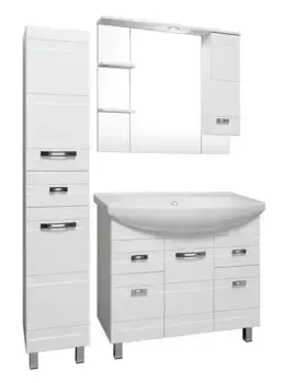 Мебель для ванной «Runo» Турин 85 белая