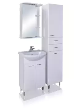 Мебель для ванной «Runo» Уют 55 белая