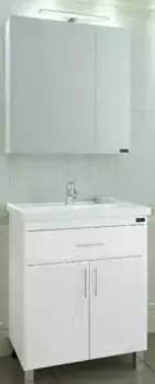 Мебель для ванной «СанТа» Дублин 80 Люкс белая