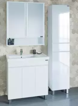Мебель для ванной «СанТа» Марс 80 с 3 дверцами белая