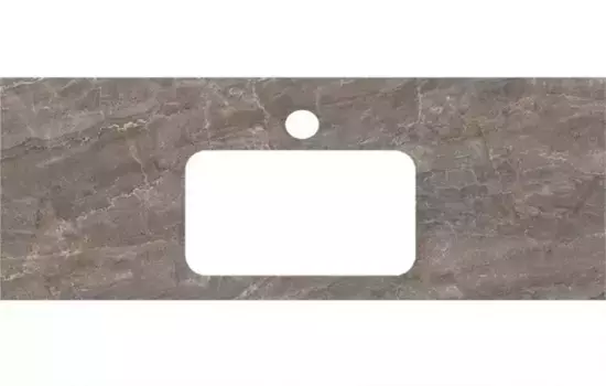 Мебельная столешница «Kerama Marazzi» Парнас 120/48 PL3 для раковин, встраиваемых снизу керамогранит коричневая